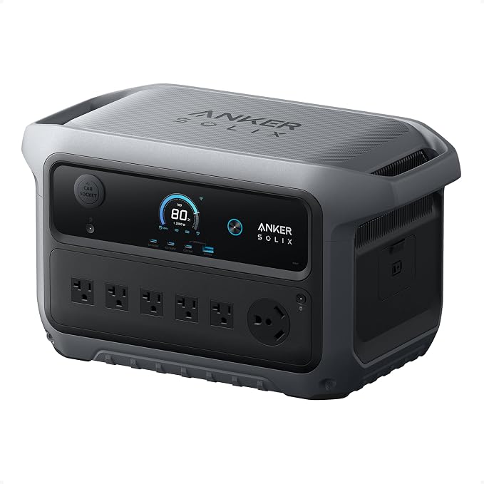 Anker SOLIX C2000 Gen 2 Portable Power Station, 2,048Wh, 2,400W, Camping, 40% off at Amazon
