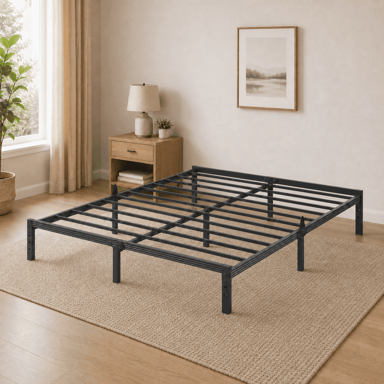 Bedsnus 14 Queen Bed Frame, Heavy Duty Metal Platform Bed Frame, 41% off at Walmart