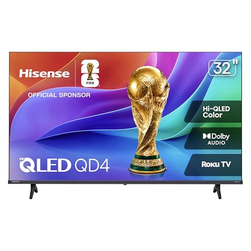 Hisense 32-Inch Class QD4SR Series Hi-QLED HD Smart Roku TV (32QD4HSR, 2026, 46% off at Amazon