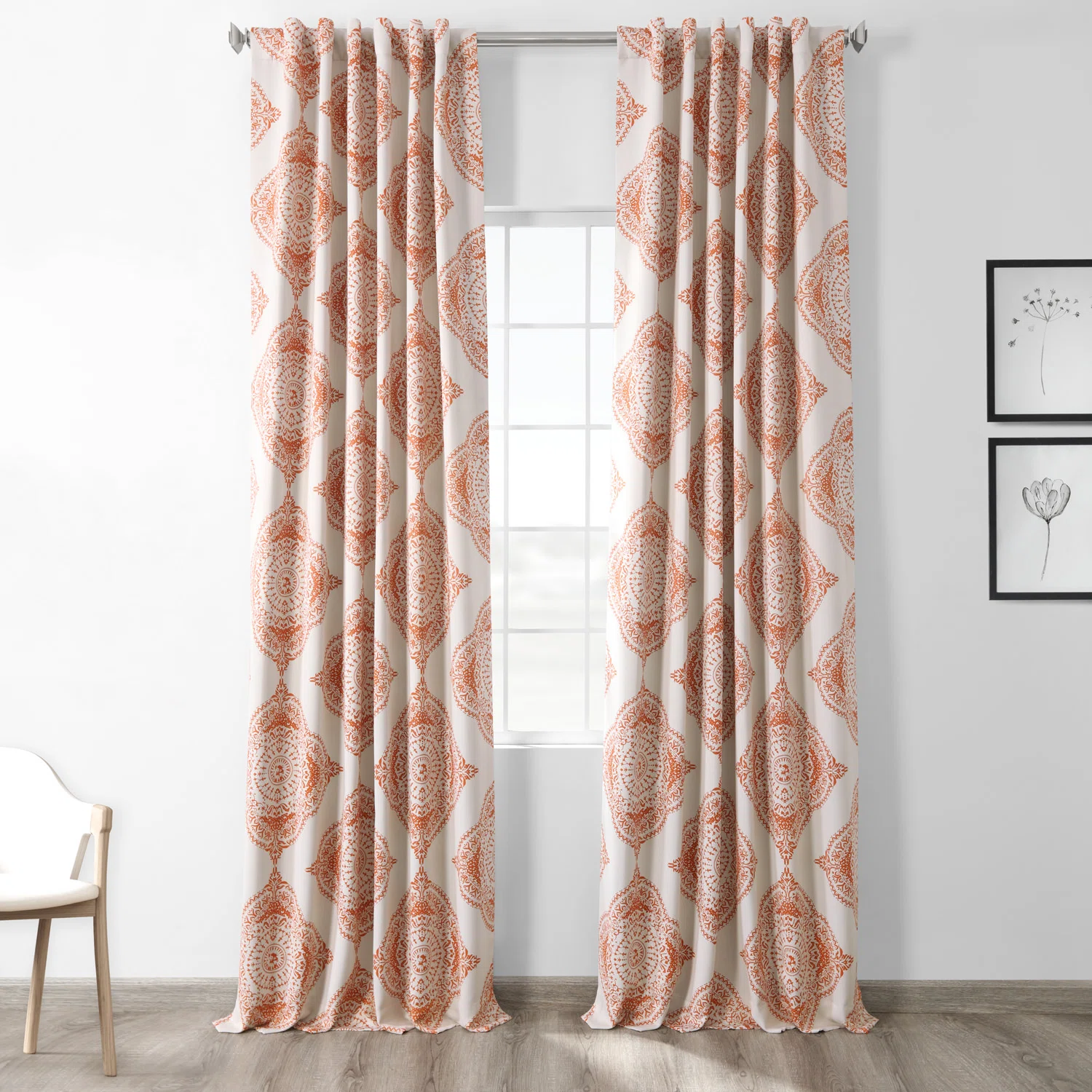 Bohemian Medallion Printed Room Darkening Curtains for Bedroom & Living Room, 72% off at Wayfair