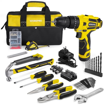 WORKPRO 12V Cordless Drill, Power Tool Set for Home, 177 Pieces Combo, 49% off