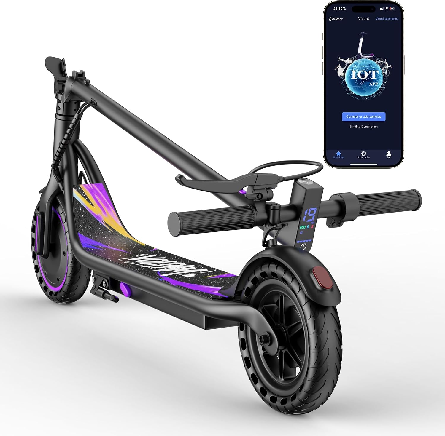 VOLPAM Electric Scooter, 350W/500W/800W/1000W/250W Powerful Motor & 19/22/ 9 MPH, 36% off at Amazon