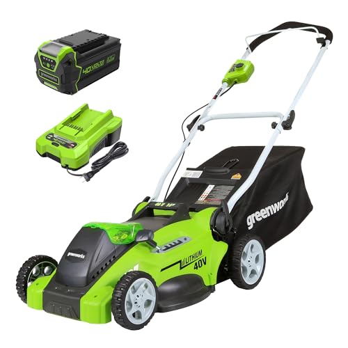 Greenworks 40V 16 Cordless Lawn Mower, Lightweight Electric Push Mower, 37% off at Amazon