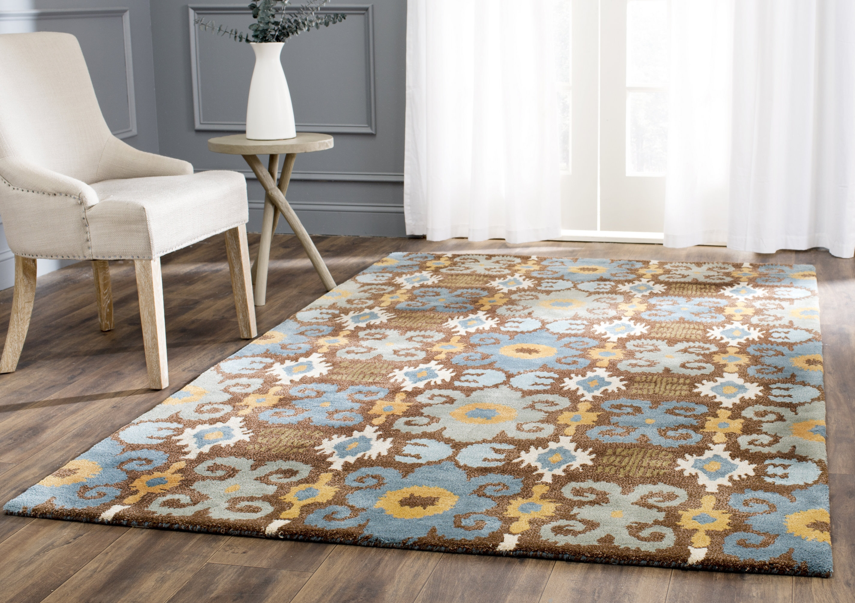 Nonia Hand Tufted Wool Pile Ikat Rug, 80% off at Wayfair